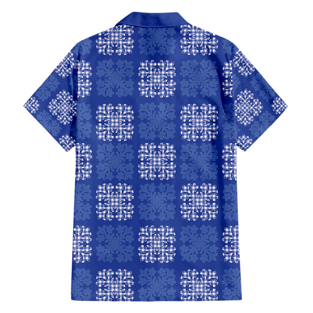 Royal Blue Palaka Quilt Hawaii Hawaiian Shirt Traditional Hawaii-plaid Pattern - Polynesian Pride