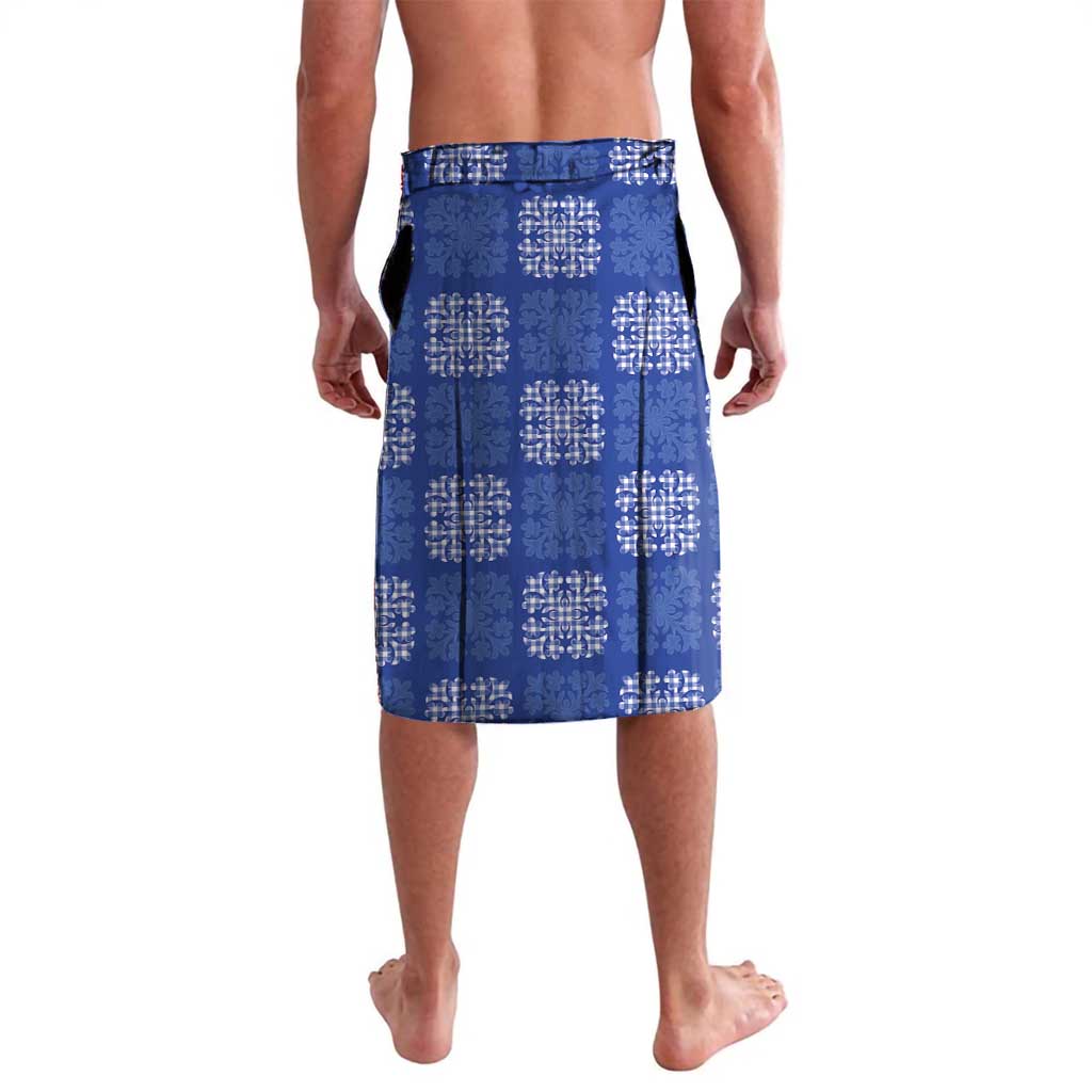 Royal Blue Palaka Quilt Hawaii Lavalava Traditional Hawaii-plaid Pattern - Polynesian Pride