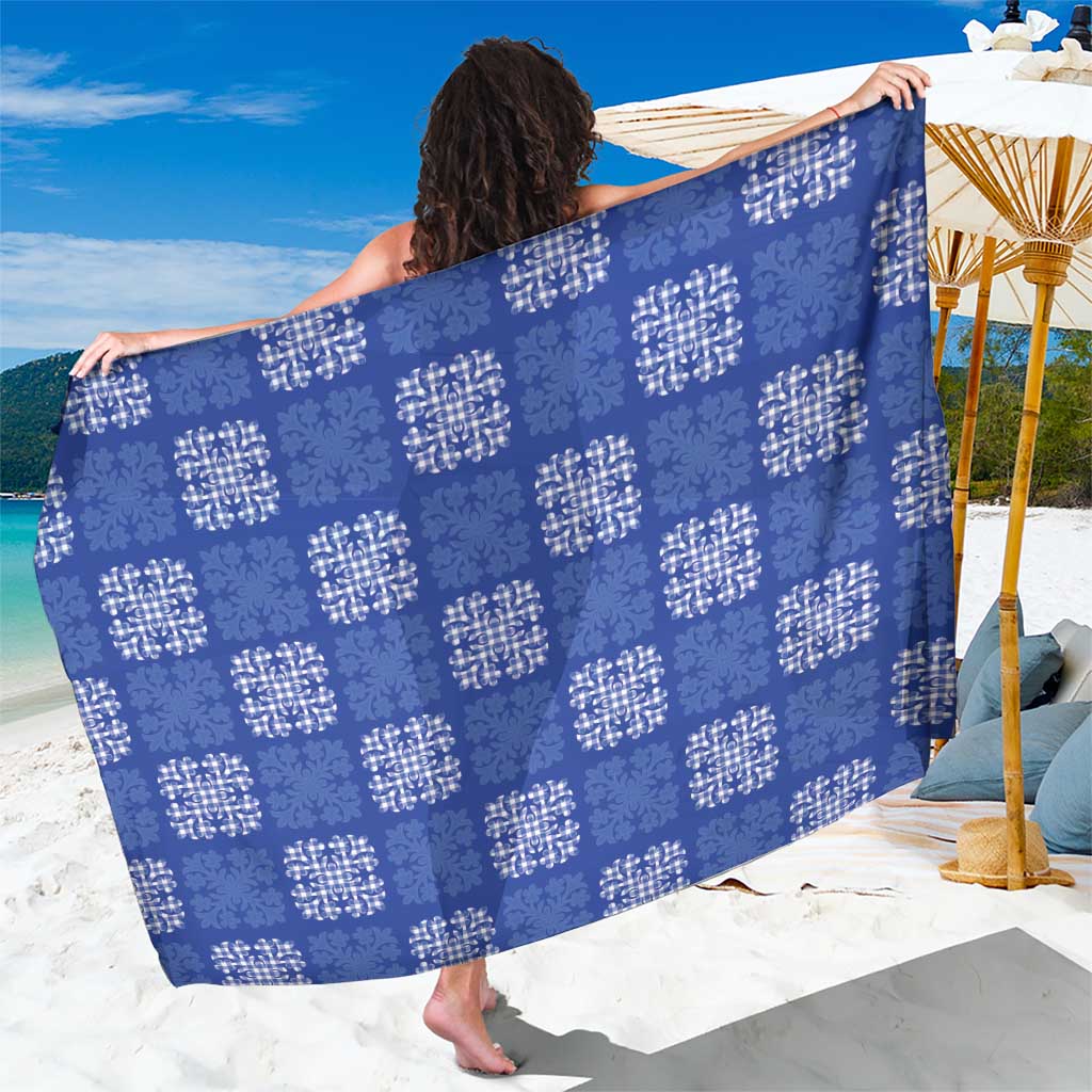 Royal Blue Palaka Quilt Hawaii Sarong Traditional Hawaii-plaid Pattern - Polynesian Pride