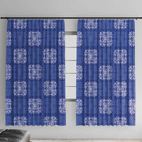 Royal Blue Palaka Quilt Hawaii Window Curtain Traditional Hawaii-plaid Pattern - Polynesian Pride
