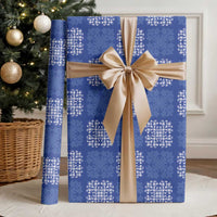 Royal Blue Palaka Quilt Hawaii Wrapping Paper Traditional Hawaii-plaid Pattern - Polynesian Pride