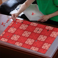 Red Palaka Quilt Hawaii Puzzle Traditional Hawaii-plaid Pattern - Polynesian Pride