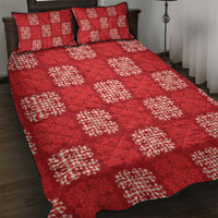 Red Palaka Quilt Hawaii Quilt Bed Set Traditional Hawaii-plaid Pattern - Polynesian Pride