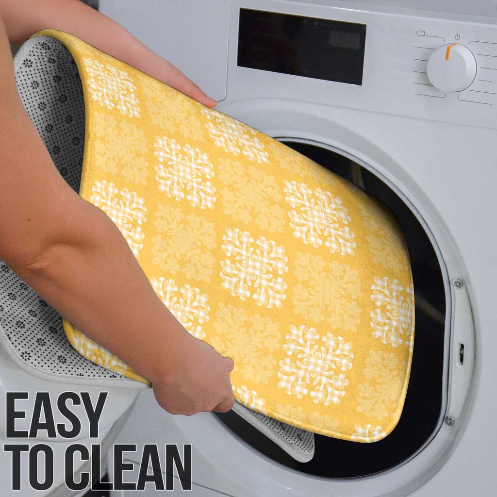 Yellow Palaka Quilt Hawaii Bathroom Set Traditional Hawaii-plaid Pattern - Polynesian Pride