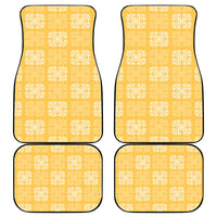 Yellow Palaka Quilt Hawaii Car Mats Traditional Hawaii-plaid Pattern - Polynesian Pride