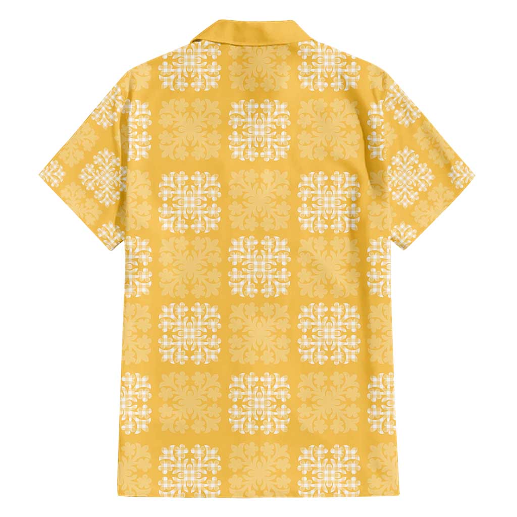 Yellow Palaka Quilt Hawaii Hawaiian Shirt Traditional Hawaii-plaid Pattern - Polynesian Pride