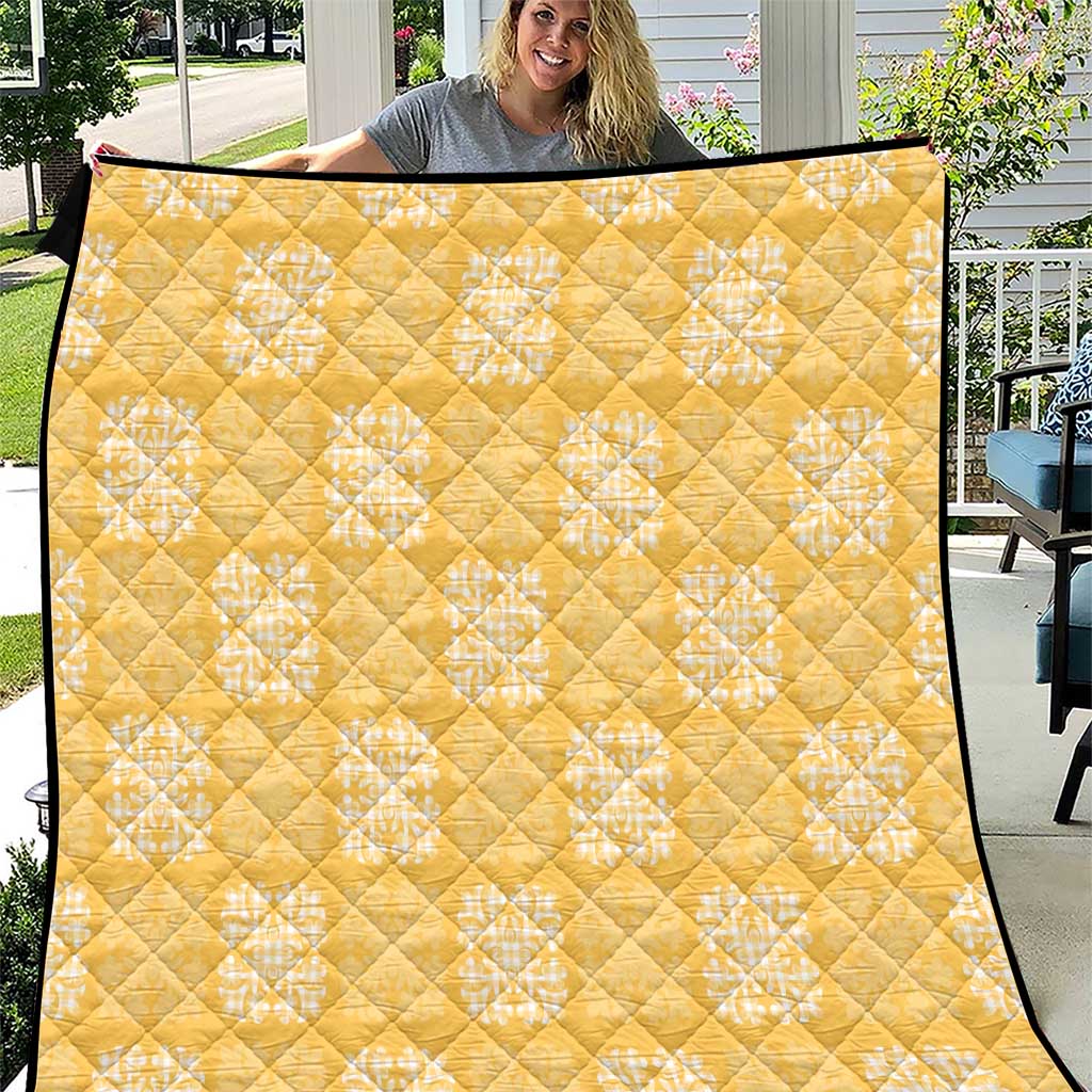 Yellow Palaka Quilt Hawaii Quilt Traditional Hawaii-plaid Pattern - Polynesian Pride