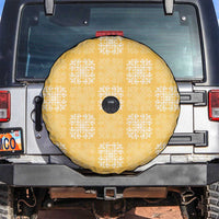 Yellow Palaka Quilt Hawaii Spare Tire Cover Traditional Hawaii-plaid Pattern - Polynesian Pride