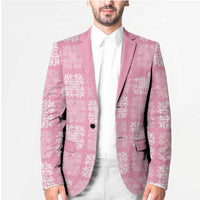 Pink Palaka Quilt Hawaii Blazer Traditional Hawaii-plaid Pattern - Polynesian Pride