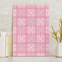 Pink Palaka Quilt Hawaii Canvas Wall Art Traditional Hawaii-plaid Pattern - Polynesian Pride