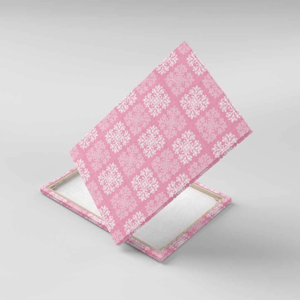 Pink Palaka Quilt Hawaii Canvas Wall Art Traditional Hawaii-plaid Pattern - Polynesian Pride