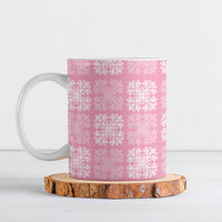 Pink Palaka Quilt Hawaii Ceramic Mug Traditional Hawaii-plaid Pattern - Polynesian Pride