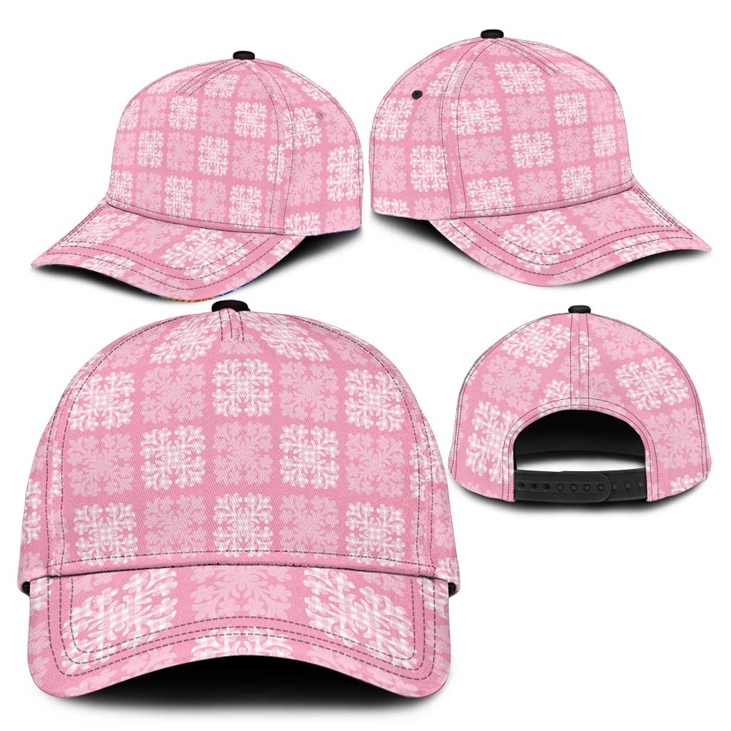 Pink Palaka Quilt Hawaii Classic Cap Traditional Hawaii-plaid Pattern - Polynesian Pride