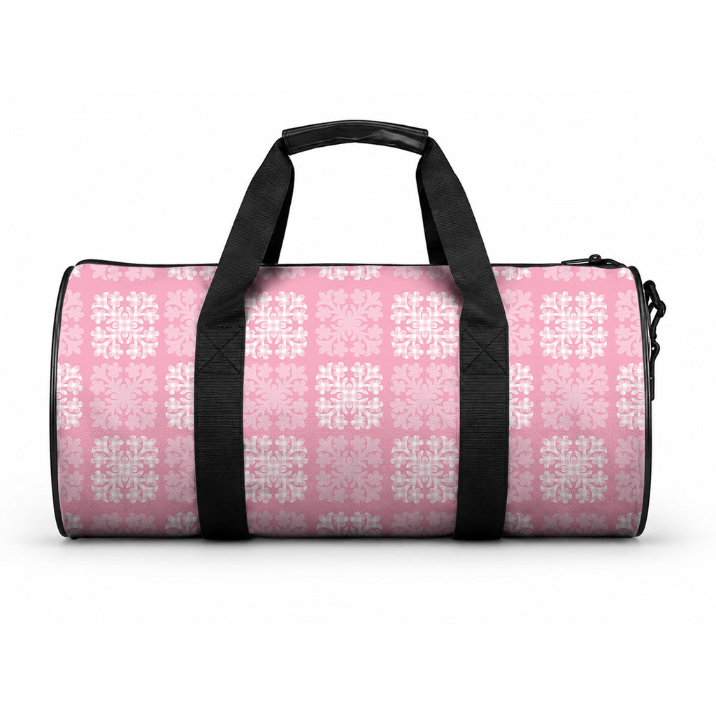 Pink Palaka Quilt Hawaii Duffle Bag Traditional Hawaii-plaid Pattern LT14 One size Pink - Polynesian Pride