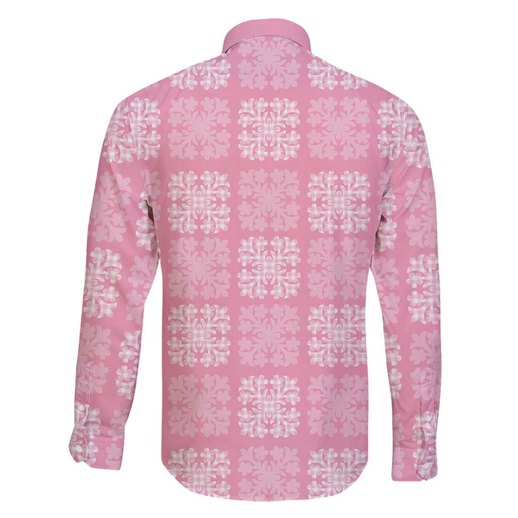 Pink Palaka Quilt Hawaii Family Matching Puletasi and Hawaiian Shirt Traditional Hawaii-plaid Pattern - Polynesian Pride