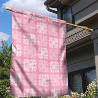 Pink Palaka Quilt Hawaii Garden Flag Traditional Hawaii-plaid Pattern - Polynesian Pride
