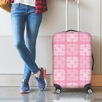 Pink Palaka Quilt Hawaii Luggage Cover Traditional Hawaii-plaid Pattern - Polynesian Pride