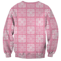 Pink Palaka Quilt Hawaii Sweatshirt Traditional Hawaii-plaid Pattern - Polynesian Pride