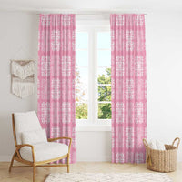 Pink Palaka Quilt Hawaii Window Curtain Traditional Hawaii-plaid Pattern - Polynesian Pride