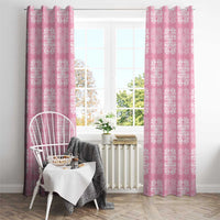 Pink Palaka Quilt Hawaii Window Curtain Traditional Hawaii-plaid Pattern - Polynesian Pride