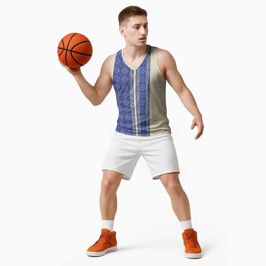 Mabuhay Philippines Festival Basketball Jersey Yakan Modern Filipiniana Inspired LT14 - Polynesian Pride