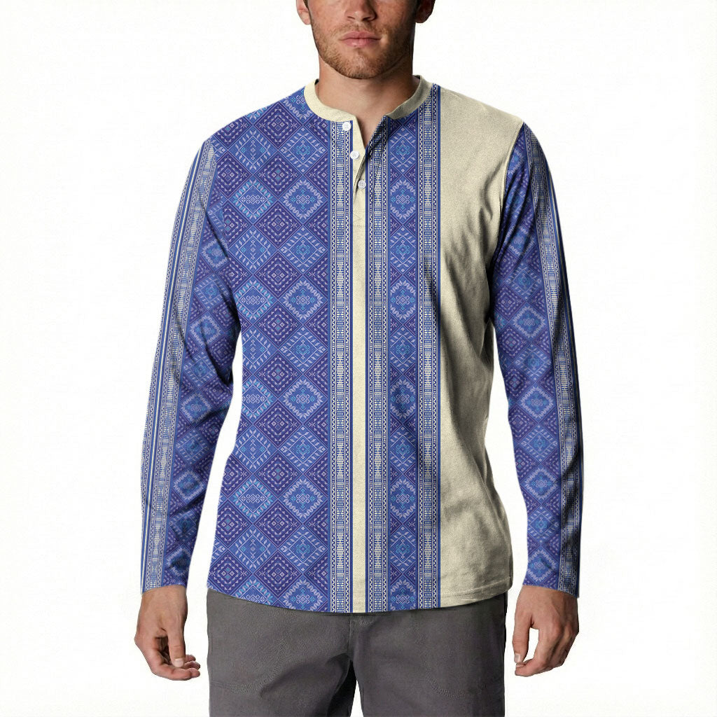 Mabuhay Philippines Festival Button Sweatshirt Yakan Modern Filipiniana Inspired LT14 - Polynesian Pride