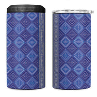 Mabuhay Philippines Festival 4 in 1 Can Cooler Tumbler Yakan Modern Filipiniana Inspired LT14 One Size: 16 oz Blue - Polynesian Pride