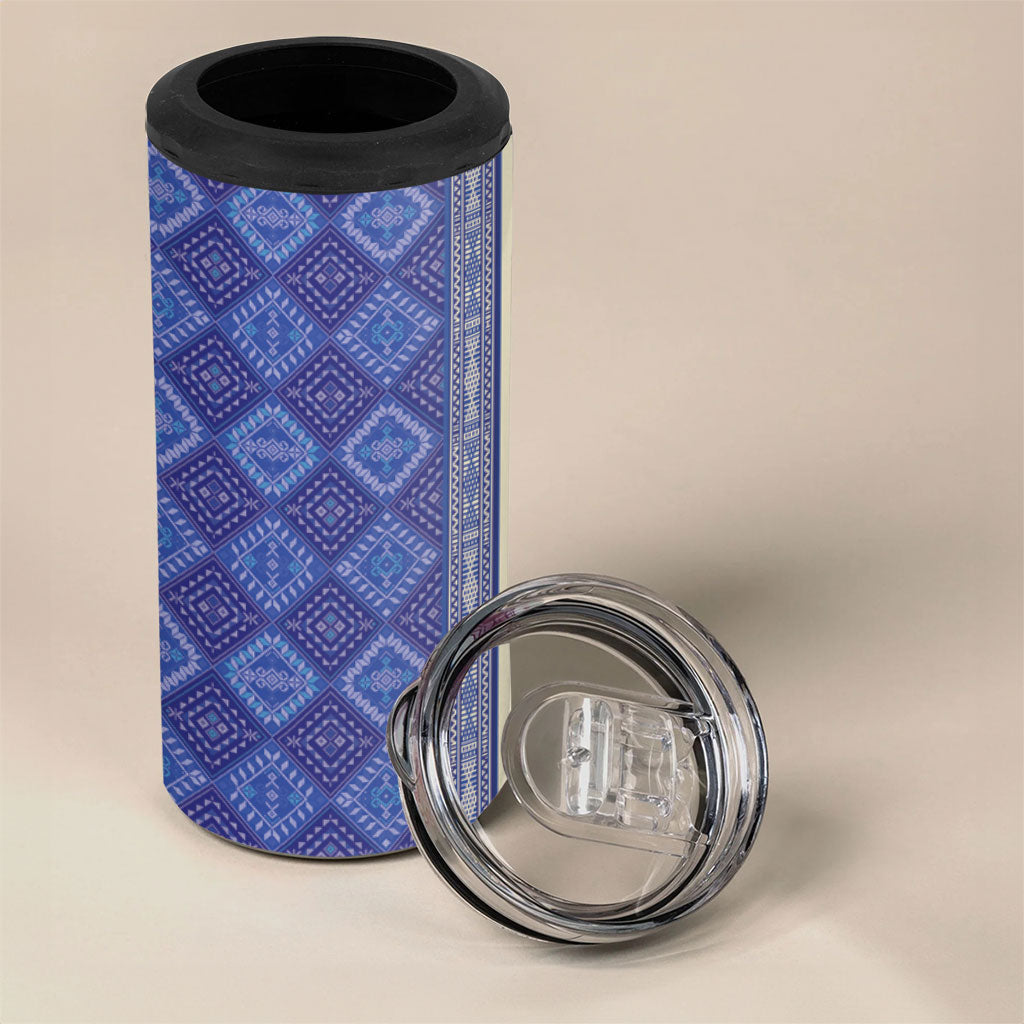 Mabuhay Philippines Festival 4 in 1 Can Cooler Tumbler Yakan Modern Filipiniana Inspired LT14 - Polynesian Pride