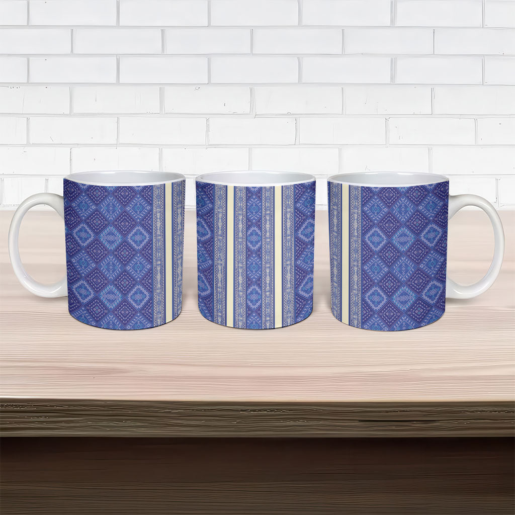 Mabuhay Philippines Festival Ceramic Mug Yakan Modern Filipiniana Inspired LT14 - Polynesian Pride