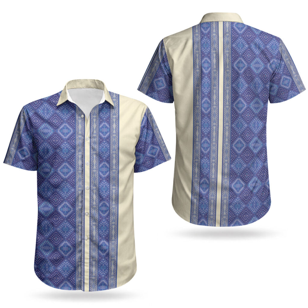 Mabuhay Philippines Festival Couples Matching Short Sleeve Bodycon Dress and Hawaiian Shirt Yakan Modern Filipiniana Inspired LT14 - Polynesian Pride