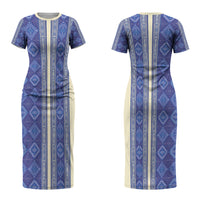 Mabuhay Philippines Festival Couples Matching Short Sleeve Bodycon Dress and Hawaiian Shirt Yakan Modern Filipiniana Inspired LT14 - Polynesian Pride