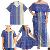 Mabuhay Philippines Festival Family Matching Off Shoulder Maxi Dress and Hawaiian Shirt Yakan Modern Filipiniana Inspired LT14 - Polynesian Pride