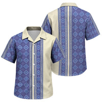 Mabuhay Philippines Festival Family Matching Tank Maxi Dress and Hawaiian Shirt Yakan Modern Filipiniana Inspired LT14 Son's Shirt Blue - Polynesian Pride