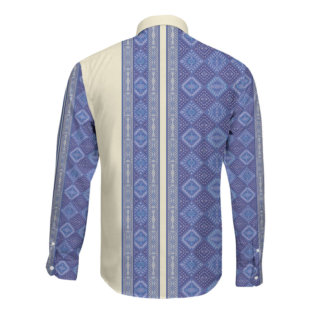 Mabuhay Philippines Festival Long Sleeve Button Shirt Yakan Modern Filipiniana Inspired LT14 - Polynesian Pride