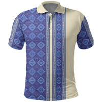 Mabuhay Philippines Festival Polo Shirt Yakan Modern Filipiniana Inspired LT14 Blue - Polynesian Pride