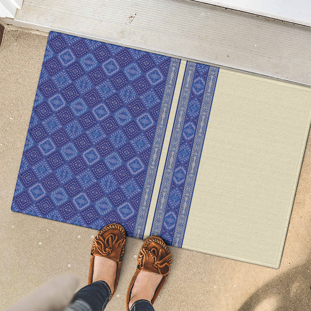 Mabuhay Philippines Festival Rubber Doormat Yakan Modern Filipiniana Inspired LT14 - Polynesian Pride
