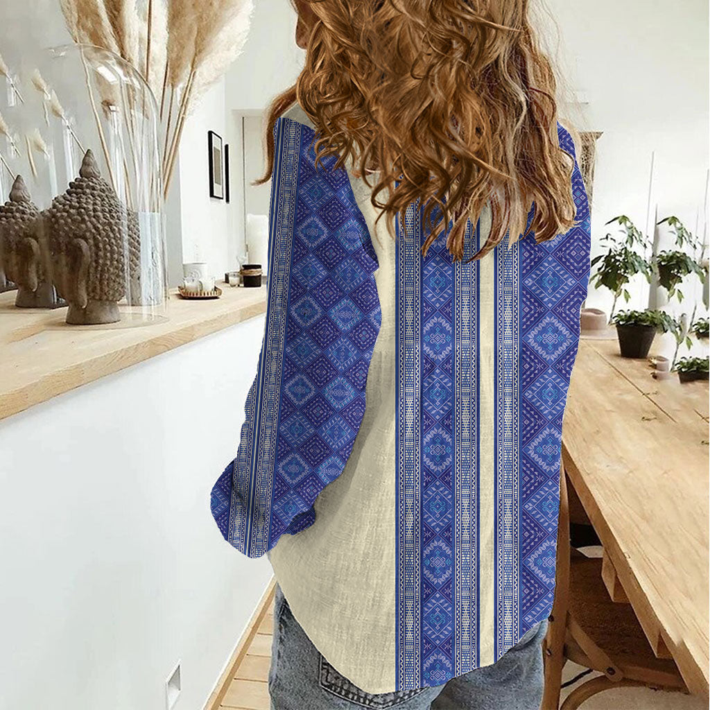 Mabuhay Philippines Festival Women Casual Shirt Yakan Modern Filipiniana Inspired LT14 - Polynesian Pride