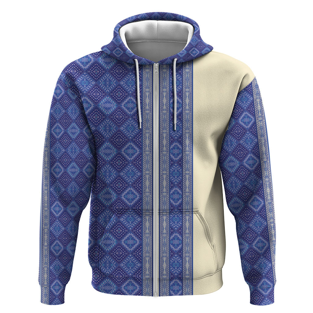 Mabuhay Philippines Festival Zip Hoodie Yakan Modern Filipiniana Inspired