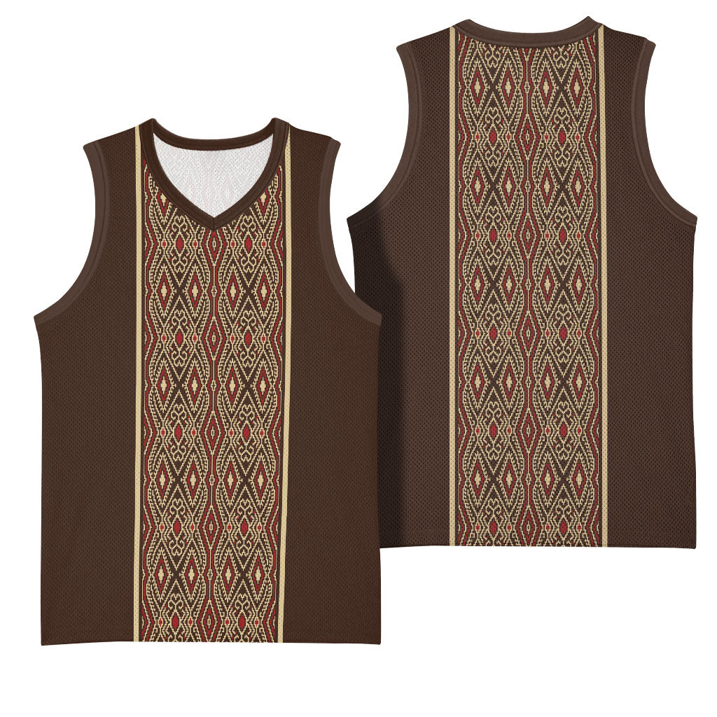 Mabuhay Philippines Festival Basketball Jersey Tnalak Modern Filipiniana Inspired LT14 - Polynesian Pride