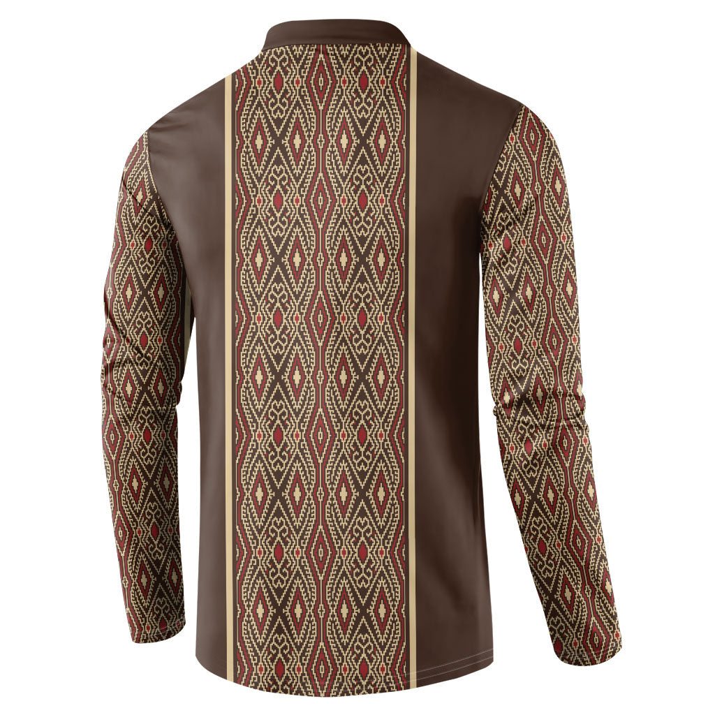 Mabuhay Philippines Festival Button Sweatshirt Tnalak Modern Filipiniana Inspired LT14 - Polynesian Pride