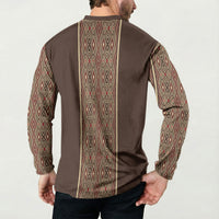 Mabuhay Philippines Festival Button Sweatshirt Tnalak Modern Filipiniana Inspired LT14 - Polynesian Pride