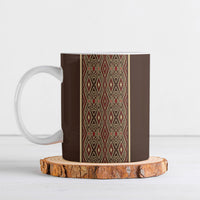 Mabuhay Philippines Festival Ceramic Mug Tnalak Modern Filipiniana Inspired LT14 Brown - Polynesian Pride