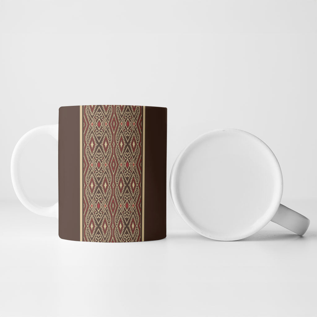 Mabuhay Philippines Festival Ceramic Mug Tnalak Modern Filipiniana Inspired LT14 - Polynesian Pride