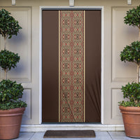 Mabuhay Philippines Festival Door Cover Tnalak Modern Filipiniana Inspired LT14 Brown - Polynesian Pride