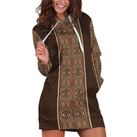Mabuhay Philippines Festival Hoodie Dress Tnalak Modern Filipiniana Inspired LT14 Brown - Polynesian Pride