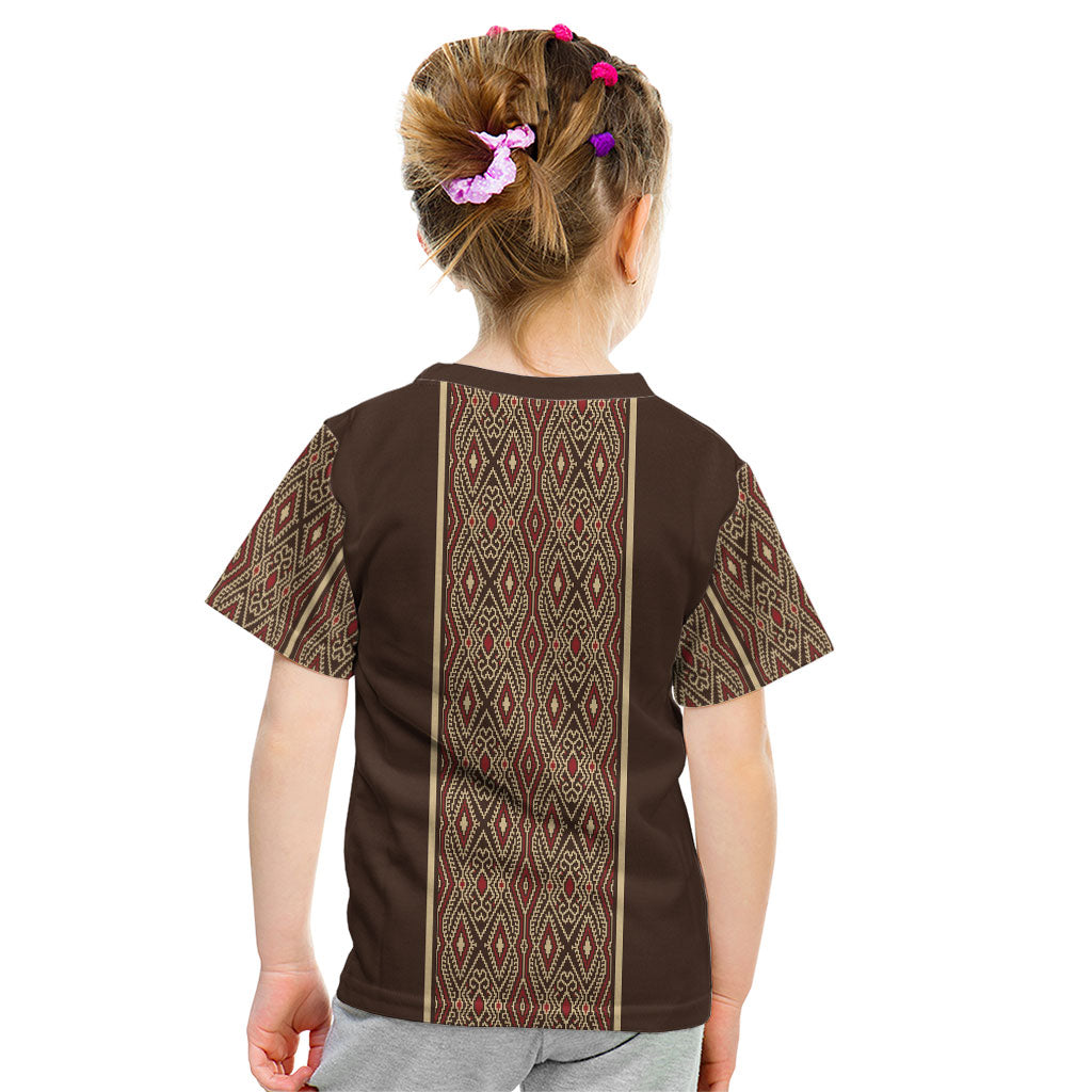 Mabuhay Philippines Festival Kid T Shirt Tnalak Modern Filipiniana Inspired LT14 - Polynesian Pride
