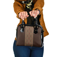 Mabuhay Philippines Festival Shoulder Handbag Tnalak Modern Filipiniana Inspired LT14 One Size Brown - Polynesian Pride