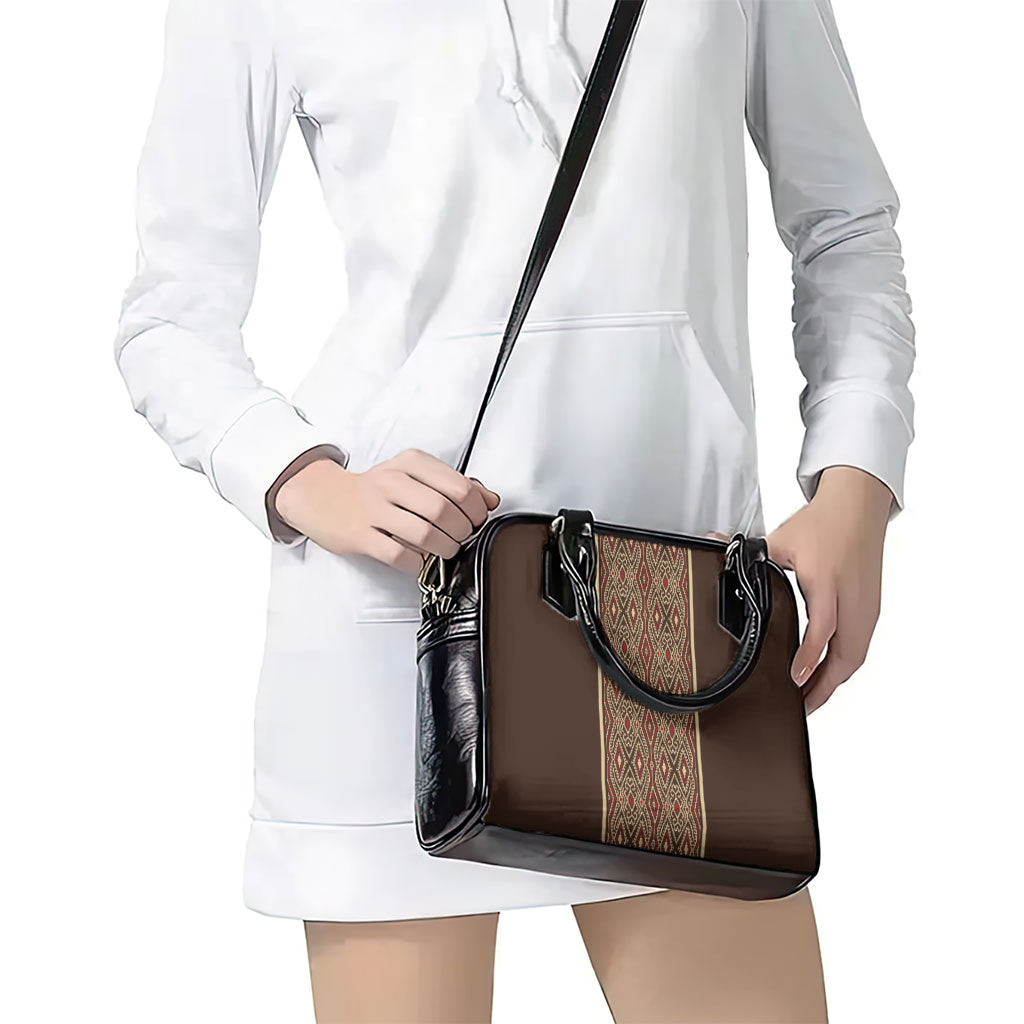 Mabuhay Philippines Festival Shoulder Handbag Tnalak Modern Filipiniana Inspired LT14 - Polynesian Pride