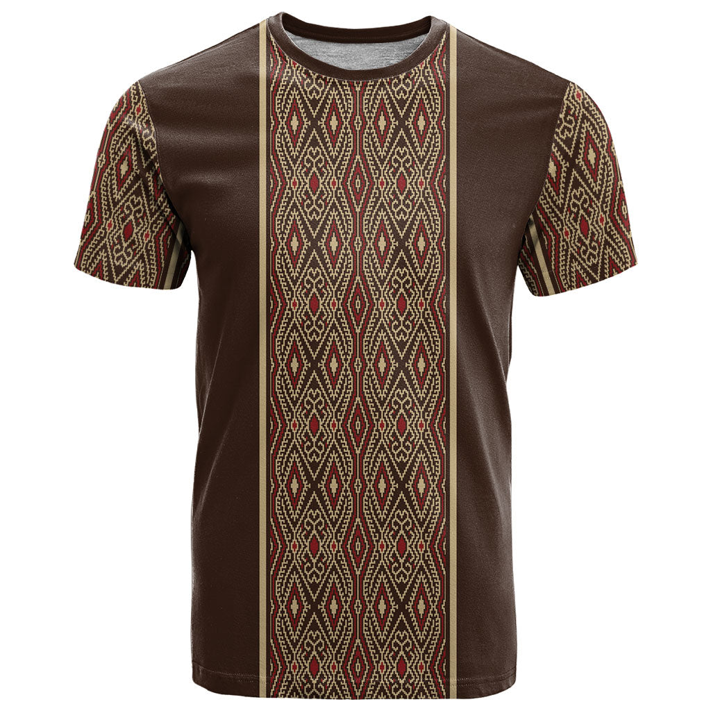 Mabuhay Philippines Festival T Shirt Tnalak Modern Filipiniana Inspired LT14 Brown - Polynesian Pride