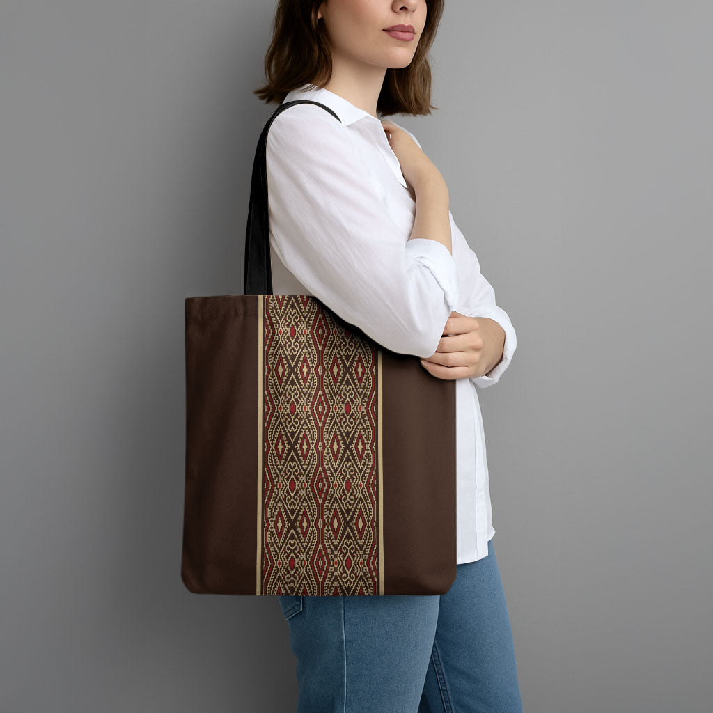 Mabuhay Philippines Festival Tote Bag Tnalak Modern Filipiniana Inspired LT14 - Polynesian Pride